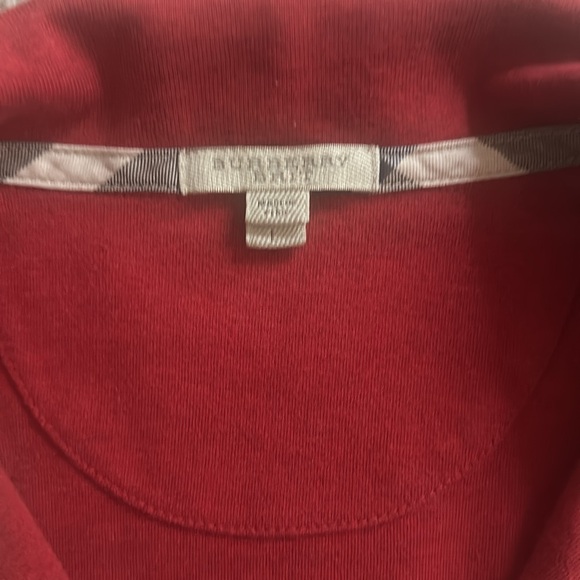 Gently used authentic Burberry quarter zip up! Men’s size large - Picture 2 of 3